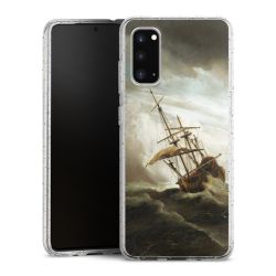 Silikon Glitter Case transparent-silber