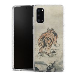 Silikon Glitter Case transparent-silber