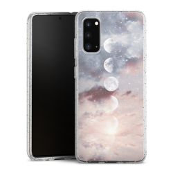 Silikon Glitter Case transparent-silber