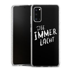 Silikon Glitter Case transparent-silber