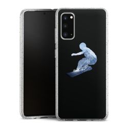 Silikon Glitter Case transparent-silber