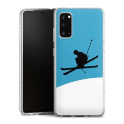 Silikon Glitter Case transparent-silber