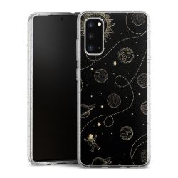 Silikon Glitter Case transparent-silber