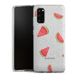 Silikon Glitter Case transparent-silber