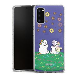 Silikon Glitter Case transparent-silber