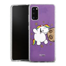 Silikon Glitter Case transparent-silber