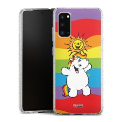 Silikon Glitter Case transparent-silber