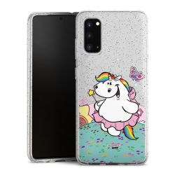 Silikon Glitter Case transparent-silber