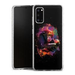 Silikon Glitter Case transparent-silber