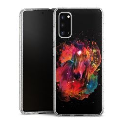 Silikon Glitter Case transparent-silber