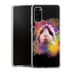 Silikon Glitter Case transparent-silber