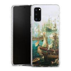 Silikon Glitter Case transparent-silber