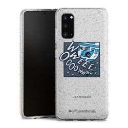 Silikon Glitter Case transparent-silber