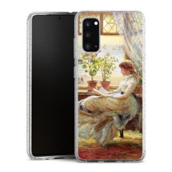 Silikon Glitter Case transparent-silber