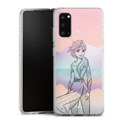 Silikon Glitter Case transparent-silber