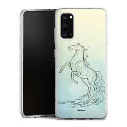 Silikon Glitter Case transparent-silber