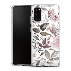 Silikon Glitter Case transparent-silber