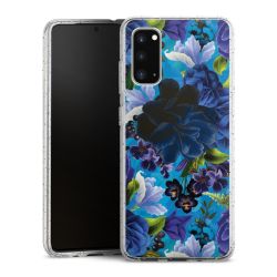 Silikon Glitter Case transparent-silber