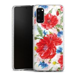 Silikon Glitter Case transparent-silber