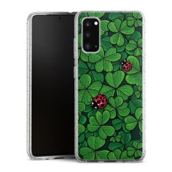 Silikon Glitter Case transparent-silber