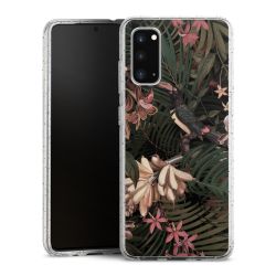 Silikon Glitter Case transparent-silber