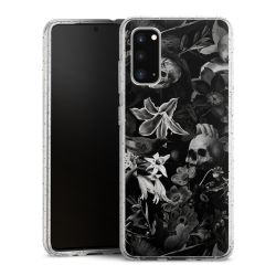 Silikon Glitter Case transparent-silber