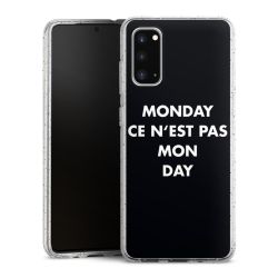 Silikon Glitter Case transparent-silber