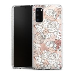 Silikon Glitter Case transparent-silber