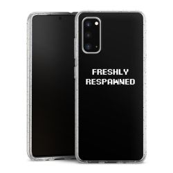 Silikon Glitter Case transparent-silber