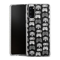 Silikon Glitter Case transparent-silber