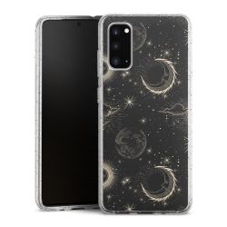 Silikon Glitter Case transparent-silber