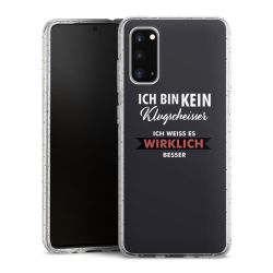 Silikon Glitter Case transparent-silber