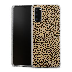 Silikon Glitter Case transparent-silber