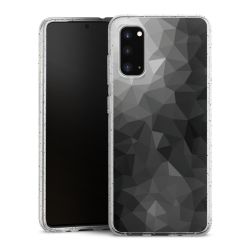 Silikon Glitter Case transparent-silber