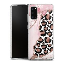 Silikon Glitter Case transparent-silber