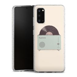 Silikon Glitter Case transparent-silber