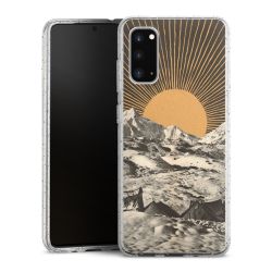 Silikon Glitter Case transparent-silber