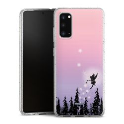 Silikon Glitter Case transparent-silber