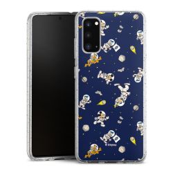 Silikon Glitter Case transparent-silber