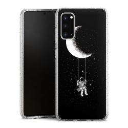 Silikon Glitter Case transparent-silber