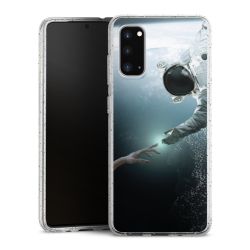 Silikon Glitter Case transparent-silber