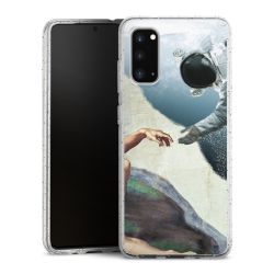 Silikon Glitter Case transparent-silber