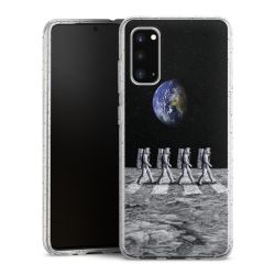 Silikon Glitter Case transparent-silber