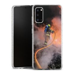 Silikon Glitter Case transparent-silber