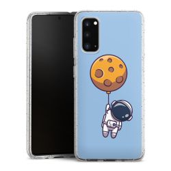 Silikon Glitter Case transparent-silber