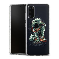 Silikon Glitter Case transparent-silber