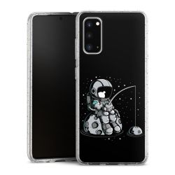 Silikon Glitter Case transparent-silber