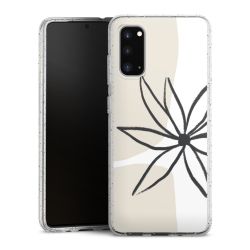 Silikon Glitter Case transparent-silber