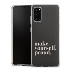 Silikon Glitter Case transparent-silber