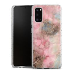 Silikon Glitter Case transparent-silber